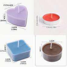 100 件/50 件圆形茶蜡烛/4 件心形/圆形/方形香薰蜡烛 - 无烟茶蜡烛适用于家居装饰、礼物、煮茶，适合婚礼/生日/求婚场景布置，以及其他各种节日