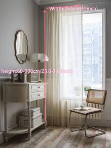 Bubaba 1 pieza Cortina decorativa beige, cortina opaca rectangular minimalista bohemia con flecos beige, apta para el hogar, fiesta, dormitorio, sala de estar, comedor, gimnasio, cafetería, todo el año