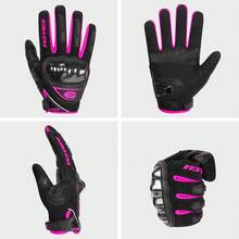 1 Paio di guanti da moto con schermo touch, traspiranti a dita intere, per sport all'aperto, moto, antiscivolo, protezione caduta, accessori da ciclismo, regali per donne e uomini motociclisti