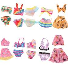 Conjunto de armario de 41 piezas de 11,5 pulgadas para muñeca de niña, incluye 1 armario, 1 vestido de fiesta aleatorio, 10 vestidos sin mangas aleatorios, 3 trajes de baño aleatorios, 10 zapatos aleatorios, 2 bolsas aleatorias, 2 coronas aleatorias, 2 gafas aleatorias, 6 perchas, 2 collares aleatorios, 1 bolso de viaje, 1 anillo aleatorio (muñeca no incluida, los colores de los accesorios pueden ser aleatorios) - accesorios para muñecas de 11,5 pulgadas - Ver 4