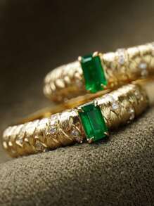 1 Stück handgefertigter eleganter Retro-Ring aus 925er Sterlingsilber mit Zirkonienstein, vielseitiges Design geeignet für den täglichen Gebrauch von Frauen, Festivalpartys, Schmuckgeschenk