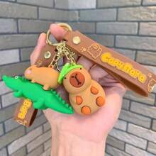 Capybara Car Key Chain, Adorable Capybara Plush Keyring, Creative Car Key Chain, Fun Couple Accessories, Adorable Alligator Turtle Capybara Key Chain, Goose Key Chain, Perfect For Car Keys, Holiday Gifts, Valentine's Day Presents