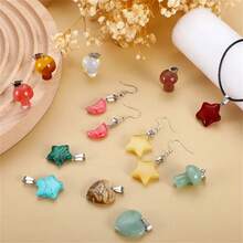 5/10/20/30/40 Pezzi di Ciondoli in Pietra Naturale - Perle Asimmetriche di Gemme Varie, Ciondoli di Pietra di Luna - Adatti per la Creazione di Gioielli Fai-da-Te, Bracciali, Collane, Orecchini, Perle