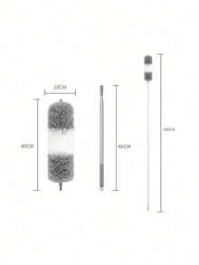 Extendable Microfiber Duster With Flexible Head - Washable Reusable Manual Cleaner For High Ceilings, Furniture & Cars