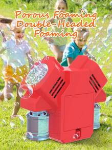 Colorful Bubble Maker Toy For Kids, Outdoor Summer Bubble Blower With Dual Bubble-Producing Heads, Automatic & Full Of Bubbles (Battery & Bubble Fluid Not Included)
