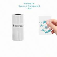 1 Roll Transparent Adhesive Thermal Paper Can Print Pictures, Photos, DIY Scrapbooking, Notes, Lists, Memo And More, Small Mini Printer Universal