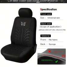 1pc Car Butterfly Hot Stamping Car Seat Cover Four Seasons Universal Car Seat Cover
