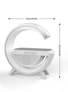 Lampe RVB colorée, commande par application, lampe de chevet de nuit avec chargement sans fil pour téléphone portable, enceinte créative, lampe de nuit de chevet de chambre à coucher intelligente et colorée, chargeur sans fil pour téléphone portable et montre, enceinte musicale, lampe de décoration de bureau
