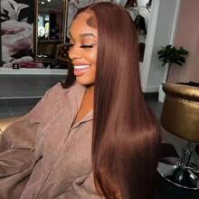 CEXXY Perruques Bob Chocolat 180% 13X4 HD Perruques Frontales en Dentelle Transparente Cheveux Humains 100% Cheveux Humains Pour Femme Perruque Pré-Plumée