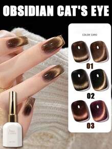 15ml Esmalte de Unha de Cristal de Olho de Gato Tipo Gel Bead de Vidro, Nova Luz Pequena Popular Quente, Cor de Outono e Inverno, Dedicado a Salões de Beleza