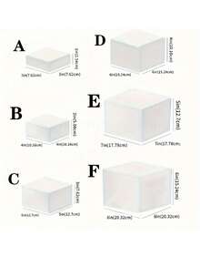 Conjunto de 6/1 peças de suporte para bolo em acrílico branco, suporte para bolo em acrílico de 3 a 8 polegadas, suporte para bandeja de bolo, caixa de armazenamento, adequado para cupcakes e bolos redondos, suporte para exposição branco, fundo oco, suporte elegante para exposição de sobremesas, caixa para exposição de bolos, adequado para festas, casamentos, reuniões, cupcakes, doces, multifuncional, sem necessidade de energia, adequado para férias, praia, coleção de banheiro