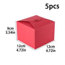 5 Stücke/10 Stücke große quadratische Kuchenbox, kleine Kraftpapier Backwarenbox für Kekse, Gebäck, Süßigkeiten, Mondkuchen Verpackung