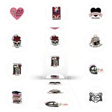 500Pcs Dark Romance Sticker Roll Cartoon Bookish Stickers Library Stickers Romance Stickers Bookish Gifts Dark Romance Merch Vinyl Waterproof Stickers For Water Bottle,Computer,Laptop,Phone,Luggage,Notebook,Fridge