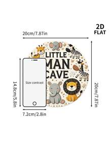 1 Stück süßes dekoratives Tiermotiv Schild "Man Cave", Wanddekoration, witziges Geschenk für Kinder, Deko-Plakette für Zuhause