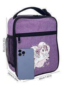 Kids' Cute Butterfly & Dinosaur Pattern Insulated Lunch Bag, Handheld Lunch Box Tote Bag Suitable For Boys & Girls, School, Travel, Picnic, Perfect Gift For Children's Holidays And Birthdays - one-size - View 2