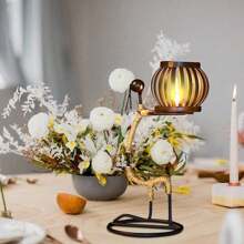 1 قطعة شمعدان من المعدن الحديدي الإبداعي، ديكور رومانسي لعشاء النور، زينة طاولة، ديكور منزلي، ديكور داخلي، زينة شمعدان، شمعدان حديدي جديد، ديكور غرفة المعيشة والمطبخ وصالة القهوة، هدية ، زينة عيد الميلاد، هدية رأس السنة، هدية عيد الحب