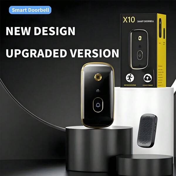 X10 Smart Visual Doorbell, 480P Video Resolution, App Supports Video Calling Feature, 3600Mah Large Capacity Battery.