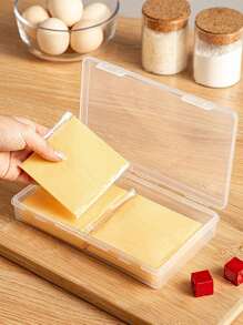 Butter Cheese Sub-Packaging Storage Box,Cheese Slices Fresh-Keeping Box,Transparent Cheese Container,Kitchen Accessories