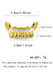 Gold Silver HIP HOP Teeth Grillz Top & Bottom Grills Set With Silicone Real Shiny Vampire Tooth Sets