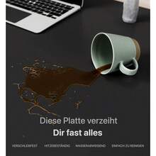 Dktronic Table Top 200 X 80 Cm Dk Top - Perfect For Height-Adjustable Dks, Dining Tabl And More - Made In Europe - 25 Mm Sturdy Table Top  (Black) - Bildfarbe - View 5