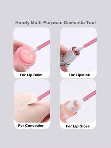 100pcs Disposable Lip Brushes, Eyelash Extension Mascara Applicator, Makeup Cosmetic Tools - Multicolor - View 9