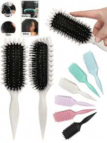 2025 新款卷发梳 - 防拉卷发梳，适用于卷发，防毛躁，顺发和造型工具，打造完美卷发，适合所有发型和所有女性卷发 - 彩色 - 查看 11