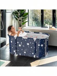 One-Touch Foldable Adult Bathtub, Multipurpose Bathing/Sauna/Steam Tub, No Installation Required Bathroom Accessories Back To School