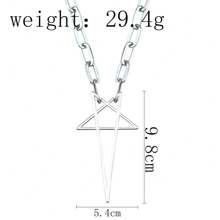 1pc Punk Rock Vintage Hollow Five-Pointed Star Pendant Necklace, Party Jewelry For Men