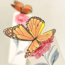 独特的礼物创意：唯美立体蝴蝶纸质书签。造型可爱，风格清新精致。它既可以作为学生阅读书签，也可以作为留言卡，是一份充满文创气息的小礼物。,学校用品,返校季 - 彩色 - 查看 5