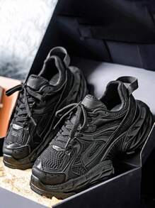 Zapatillas deportivas informales de suela gruesa y transpirables, zapatos deportivos de suela voluminosa para hombre