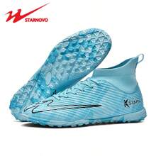 STARNOVO Tachones de fútbol/fútbol unisex, suela de camuflaje, moda deportiva, cuello elástico para comodidad, zapatos de fútbol profesionales para entrenamiento y partido (Nota: La parte de camuflaje en la suela es aleatoria)