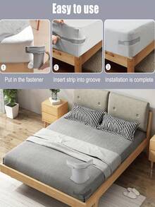 4-8 Pcs Bed Sheet Fasteners, Bed Sheet Clips Keep Bed Sheets Firm And Compact, Heavy Duty Bed Sheet Holder Fits All Mattress Sizes (4, Grey) - Multicolor - View 6