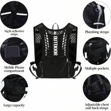 Running Vest For Men Women Lightweight Reflective Running Backpack Hydration Vest Backpack Camel Water Backpack(Only Backpack Without Bladder) For Marathons Trail Running Cycling Hiking(Without Bladder)