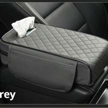 Multifunctional Car Armrest Pad With Storage Bag And Tissue Box, Center Console Cushion Organizer