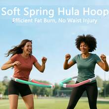 حلقة تمرين قابلة للطي للكبار بتصميم نابض مرن للجاذبية، مناسبة للخصر، معدات لياقة بدنية محمولة لإنقاص الوزن وحرق الدهون، ملحقات تدريب المنزل والصالة الرياضية - متعدد الألوان - مشاهدة 3