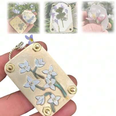 1 szt. Prasa do mikro kwiatów, ręcznie robiona maszyna do wytłaczania, sztuka i rzemiosło roślinne, prasowanie metalu, zestaw do konserwacji sprasowanych kwiatów roślinnych, DIY Plant Arts Scrapbooking Nail Craft, idealny dla miłośników rękodzieła, prezenty dla miłośników roślin, prezent na dzień matki dla mamy