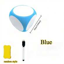 1 Eva Erasable Dice, Reusable, Solid Six Sided Puzzle Dice With Handwritten Message Board For Fun Teaching Aids, Including Eraser And Marker Pen, Perfect For Daily School Office Use - Check Size Before Purchase (Erasable Marker Pen Provided), Develop Math And English Skills, Halloween, Christmas, New Year Gifts, Family Games - Multicolor - View 11