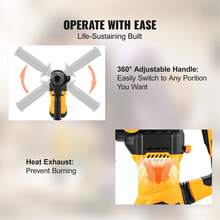 1-1/4 Inch SDS-Plus Rotary Hammer Drill, 13 Amp Corded Drills, Heavy Duty Chipping Hammers With Vibration Control & Safety Clutch, Electric Demolition Hammers Variable Speed, Power Tool For Conc - US A Type Plug(110-127V) - View 6