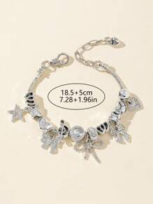 1pc Women's European & American Style Beaded Adjustable Bowknot Bracelet, Women Jewelry Bracelet