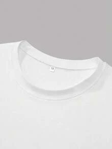 Personalized Mother's/Father's Day/Boyfriend Gift, Custom Men's T-Shirt With Your Text, Photo, And Name Ornamental,Dawg Stylish,Fashion,Hipster,Contracted,Easy Costume,Modest Fashion,Minimal Chic,Casual Custom,Unique,Personalized Ideal Gifts For Him Family,Boyfriend,Friends,Children - White - View 6