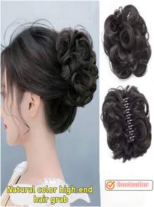 Accessorio elegante per chignon sintetico | Disegno multicolore a forma ovale con morsetto | Accessorio versatile per chignon alto adatto per signore | Adatto per uso quotidiano e occasioni speciali | Perfetto regalo per lei, accessorio per capelli