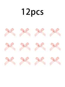 12/10pcs Red/Black/Pink Elegant Bow Cake Decorations, Mother's Day & Valentine's Day Cake Decor, Dessert Bow Decor, Ribbon Cake Decorative Items, Anniversary Cake Decor Supplies, Suitable For Wedding, Party, Valentine's Day, Mother's Day, Anniversary, Birthday Cake Decorations