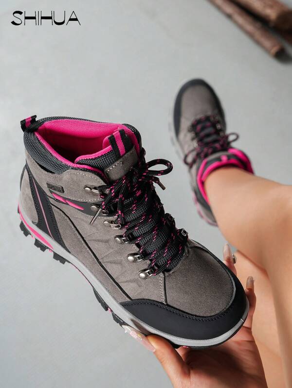 SHIHUA High-Top Hiking Shoes For Women, Waterproof Non-Slip Outdoor Shoes, Durable Trekking Climbing Shoes, Suitable For Hiking, Mountaineering, Travel, Trail Running In Autumn And Winter