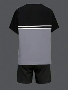 Bộ quần short tay ngắn đơn giản và thời trang dành cho nam - Nhiều màu - Xem 2