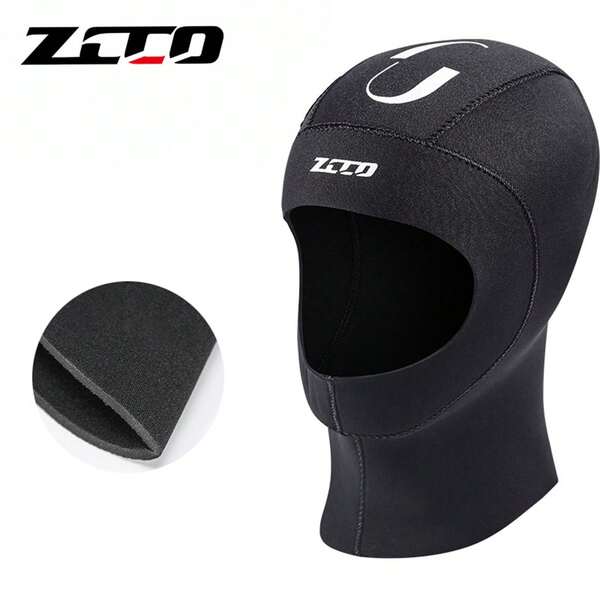 Capuz de mergulho de 3 mm, adequado para homens e mulheres jovens, touca de mergulho com alça, capuz quente para surfe, adequado para mergulho com snorkel, natação, vela, canoagem e outros esportes aquáticos, itens essenciais de praia, acessórios de praia, boia de piscina