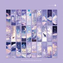 30 件优雅盒装书签，带有温柔时刻设计，自然色，适合送给书虫、作家、读者、学生、教师、男士和女士、生日和节日、学校用品、返校