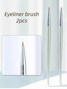 全新 2 件化妆刷套装，含睫毛刷、眉刷、眼影刷、眼线刷、晕染刷化妆工具，专业眼部化妆刷套装，眉刷、眼线刷，化妆工具，采用柔软纤维，易于携带，旅行刷 - 彩色 - 查看 12