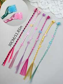 Set de 12 pinzas para el pelo trenzado coloridas y divertidas para niños, accesorios para baile/actuaciones de hip hop para niñas