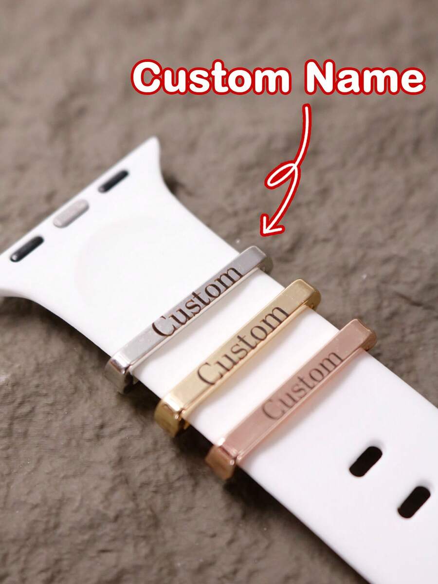 Custom Watch Band Charm,Personalized Watch Charm Accessories,Customized Smart Watch Charm,Strap Decoration,Customizable Birthday Gifts,Wedding Gifts,Anniversary Gifts,Valentine's Day Gifts,Mother's Day Gifts, Father's Day Gifts,Suitable For Him/Her,Bridesmaids,Boyfriend,Girlfriend,Bestie,Colleague,Women,Men,Students,Jewelry & Watches,Season Picks,Elegant Outfit - Style a - View 1