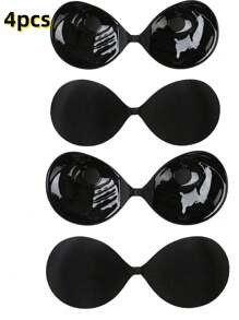 Sujetador adhesivo de 3 cm de grosor, sujetador invisible para vestidos sin espalda y sin tirantes para pechos pequeños, sujetador reutilizable para aumento de busto